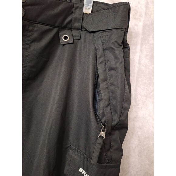SkiGear Mens Insulated Cargo Ski  Pants Sz Large Black Weatherproof Outdoors - Picture 13 of 14